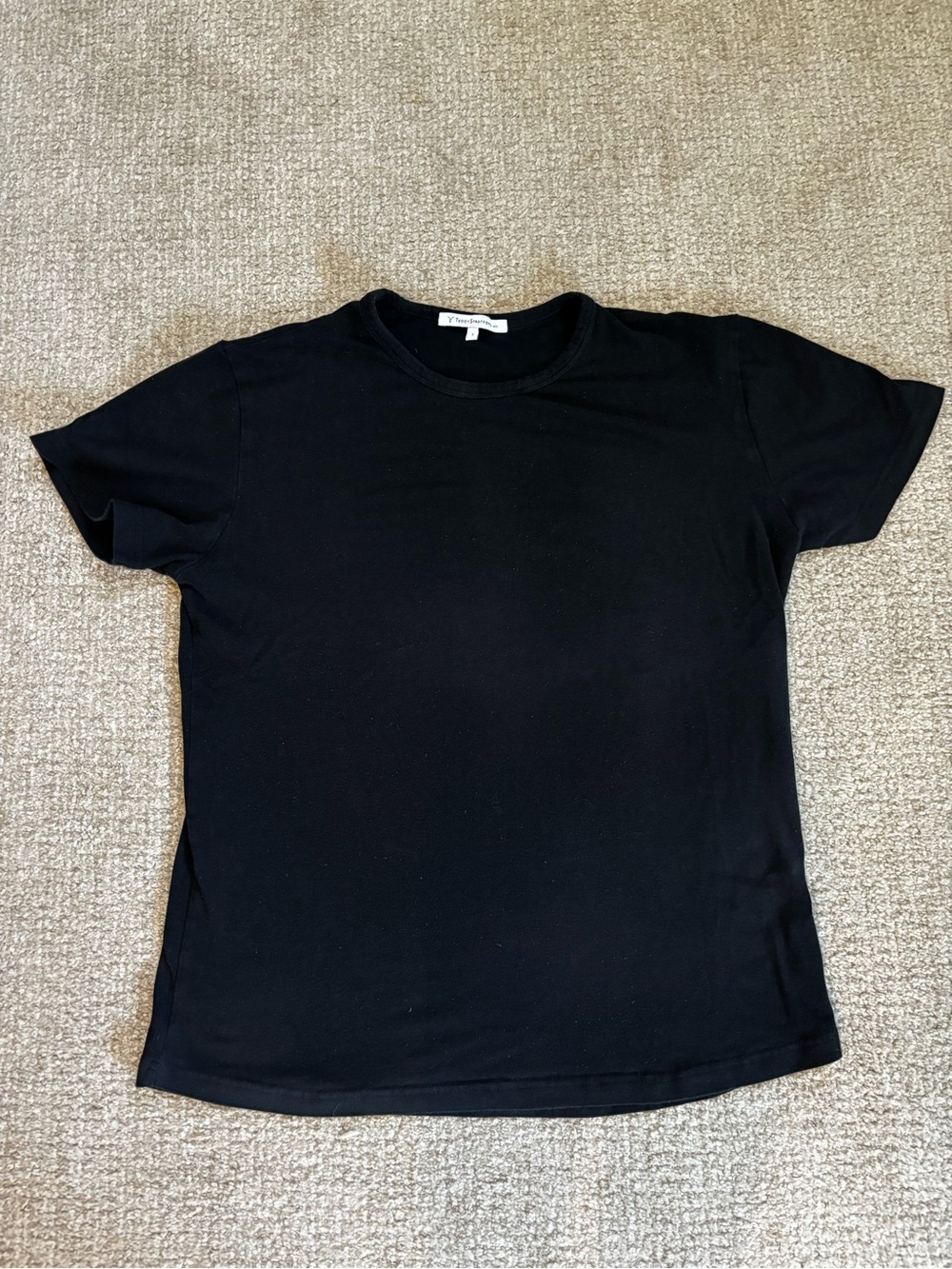 Teddy Stratford NYC TEDRA™ Black Crew Neck T-Shirt Mens Small Luxury Basic​